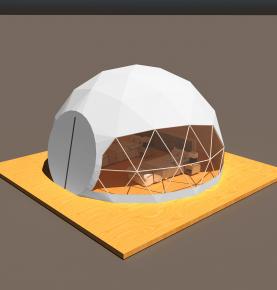 6m / 7m /8m Starry Skylight Geodesic Dome Tents for Glampng Resort